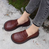 Handgemachte Loafer Big Toe Bequeme weiche Lederschuhe